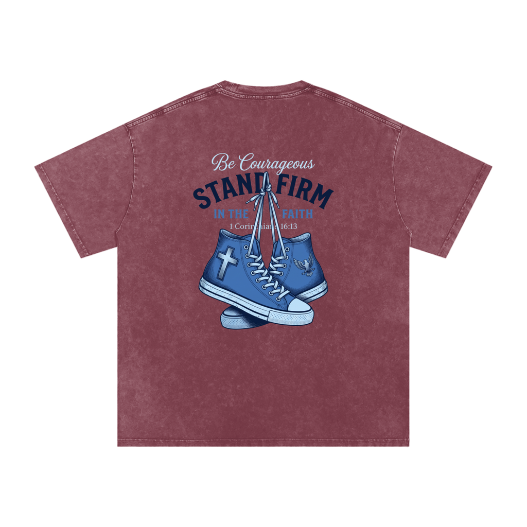 Stand firm Snow Washed Oversized Cotton T-Shirt