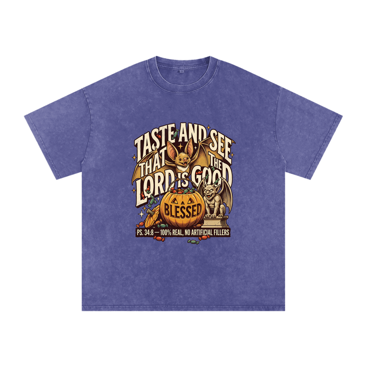 Taste Snow Washed Oversized Cotton T-Shirt