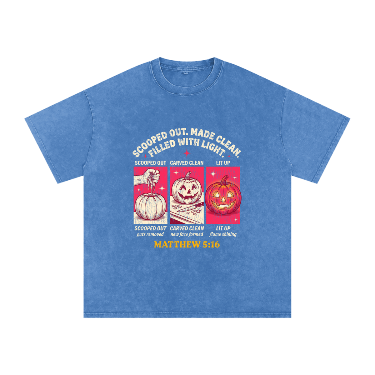 Scooped  out Snow Washed Oversized Cotton T-Shirt