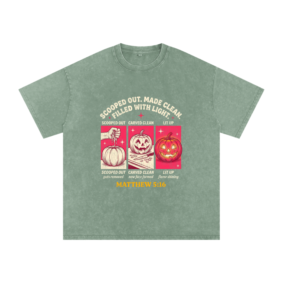Scooped  out Snow Washed Oversized Cotton T-Shirt