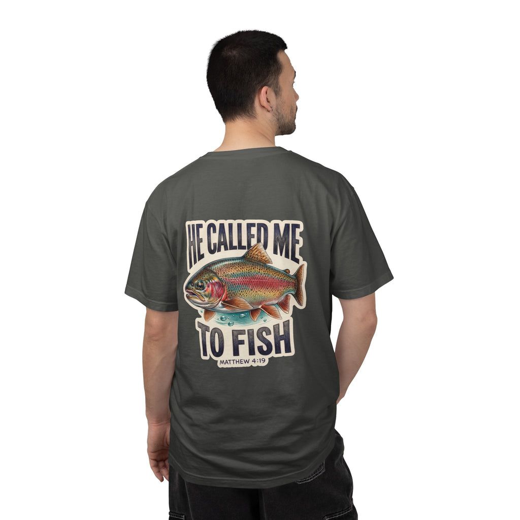 Christian Fishing T-Shirt — “He Called Me to Fish” Garment-Dyed Tee