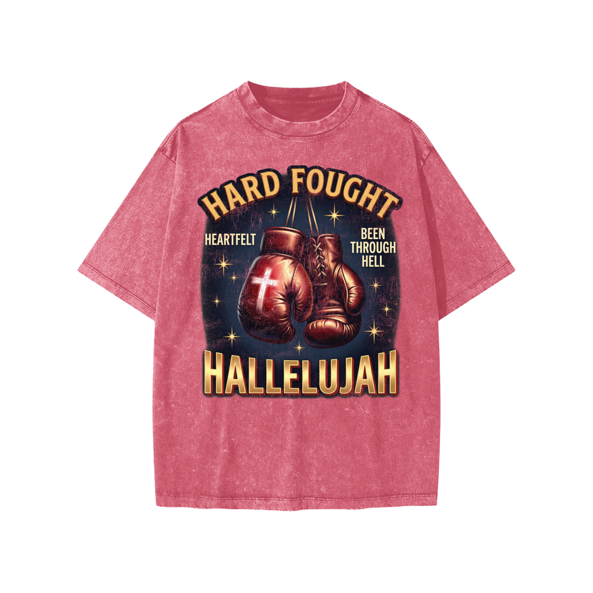 Hard fought Hallelujah Snow Washed Kids' T-Shirt