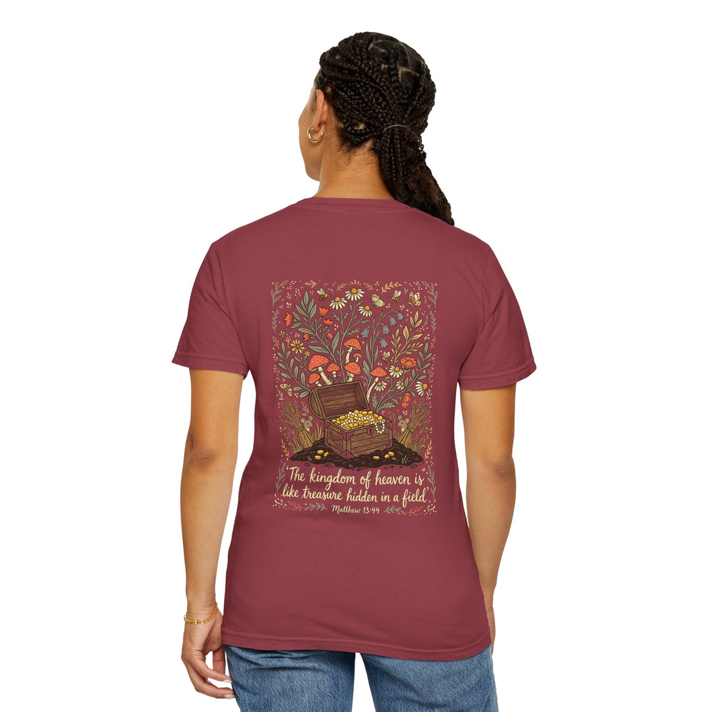 Christian Cross T-Shirt — 'The Kingdom of Heaven' Illustrated Back Print