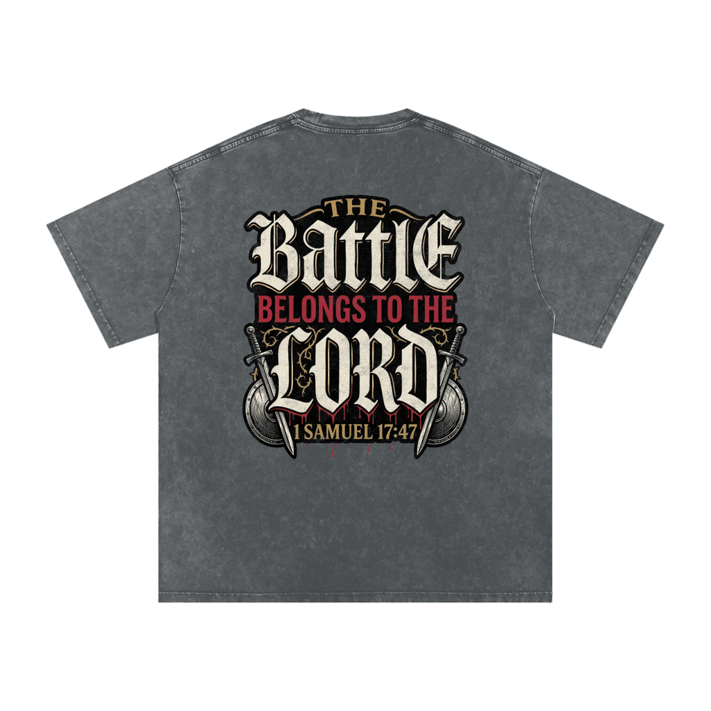 Battle Snow Washed Oversized Cotton T-Shirt