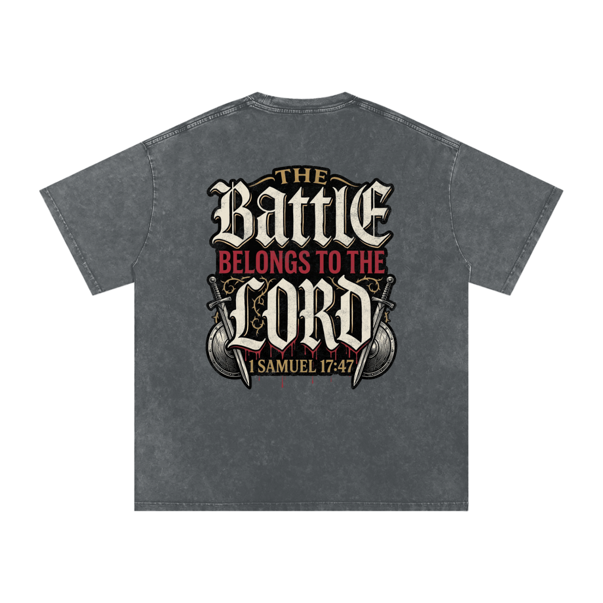 Battle Snow Washed Oversized Cotton T-Shirt