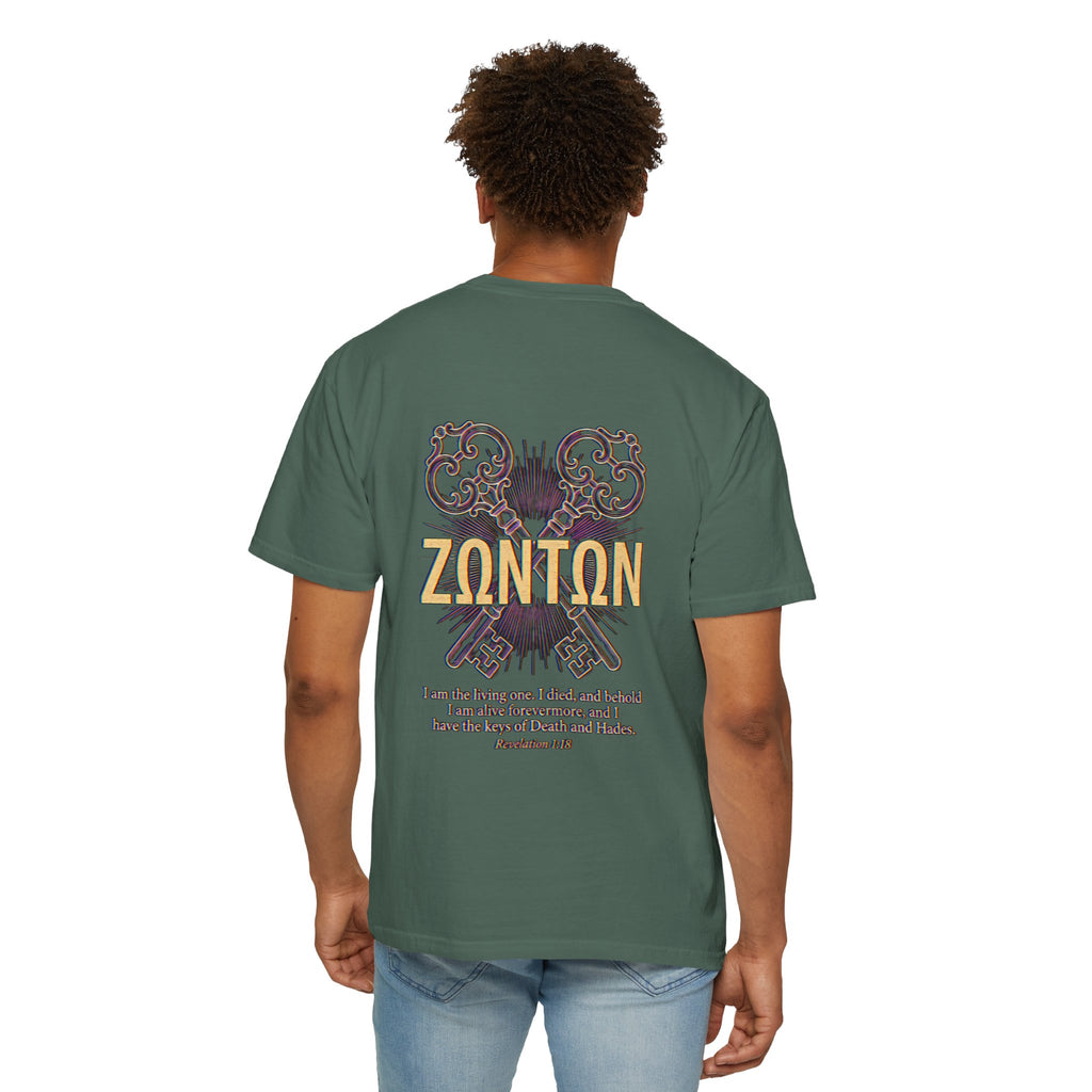 Garment-Dyed T-Shirt — ZONTON Greek Cross Vintage Graphic