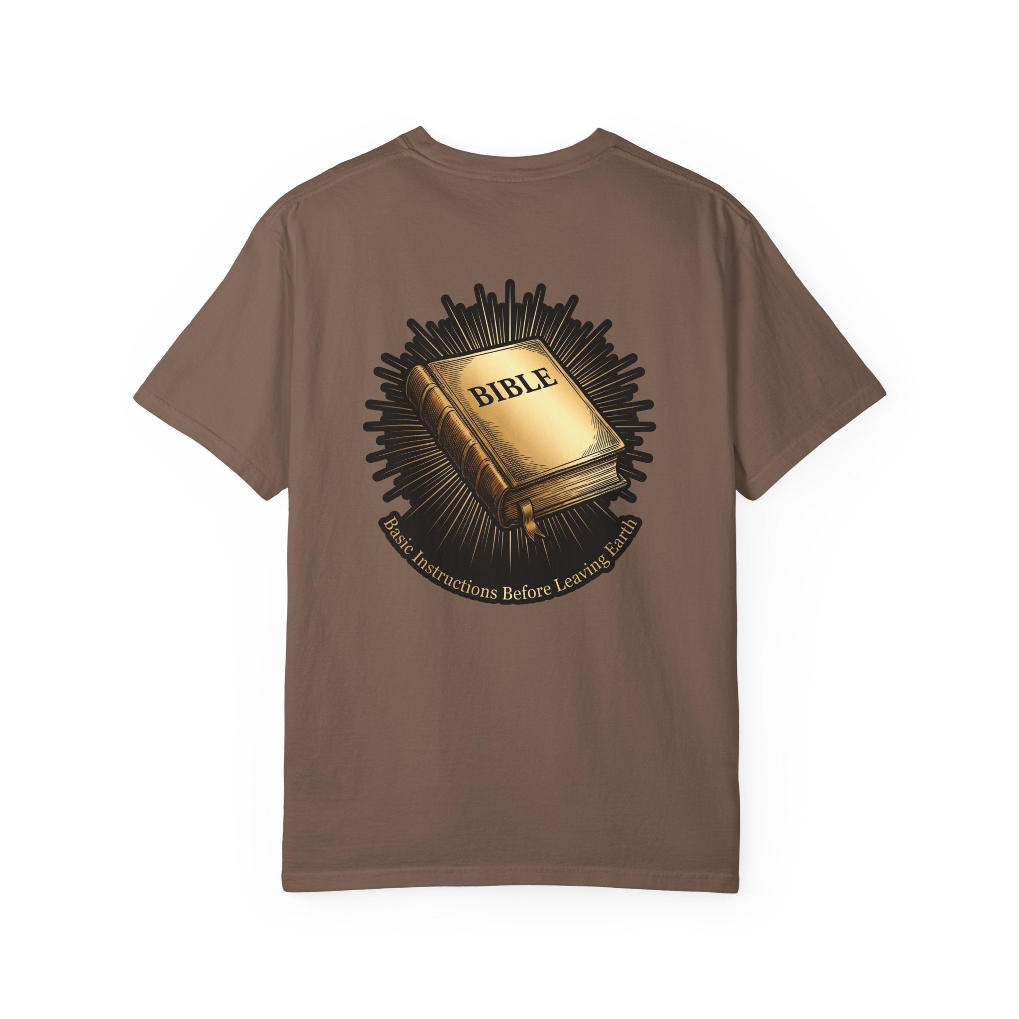 Christian Cross T-Shirt — Bible Back Graphic "Stand on Scripture" Garment-Dyed Tee