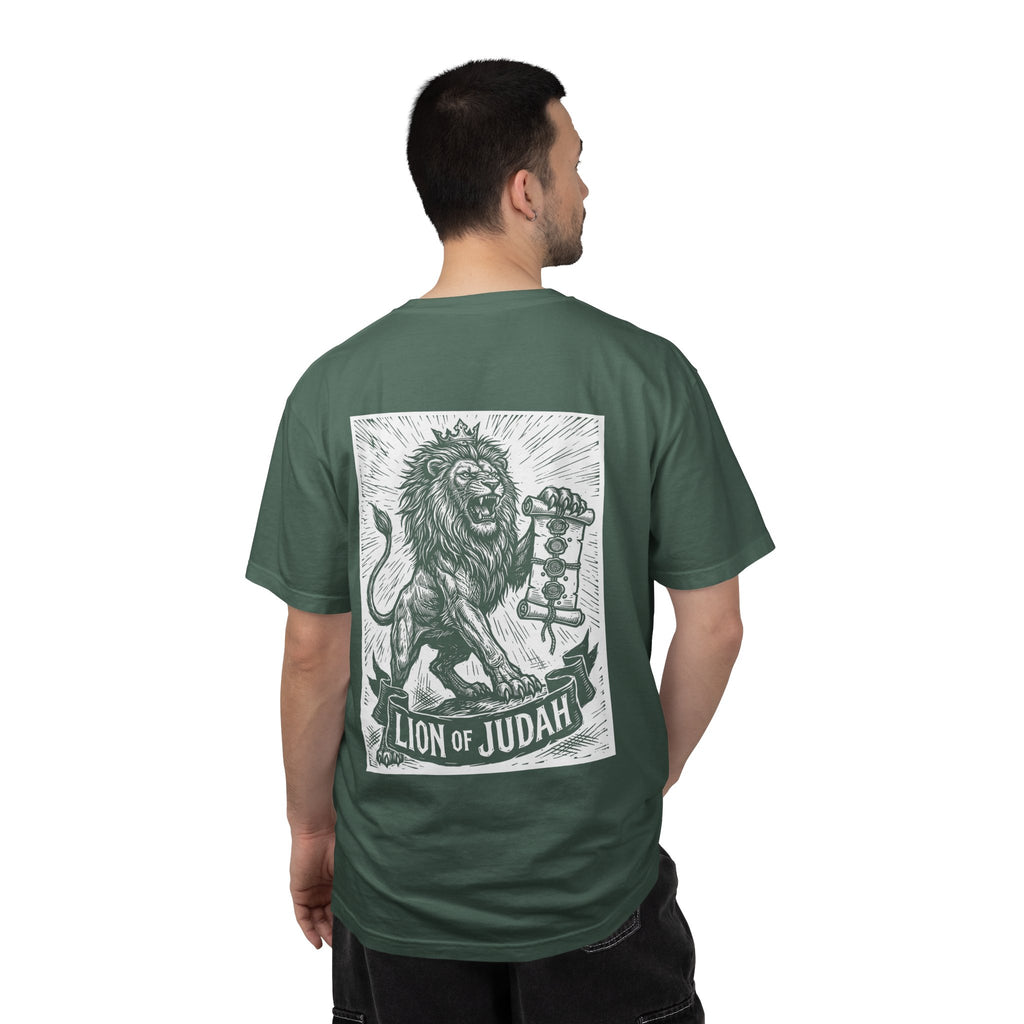 Lion of Judah T-Shirt — Graphic Christian Faith Tee with Flame Logo