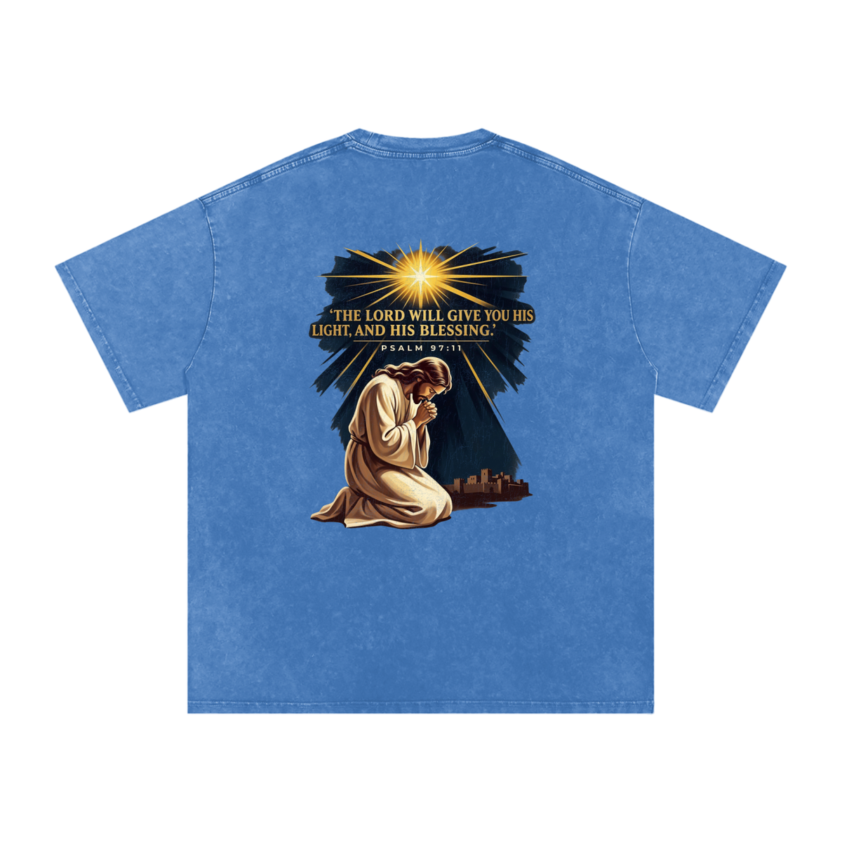 Blessings Snow Washed Oversized Cotton T-Shirt