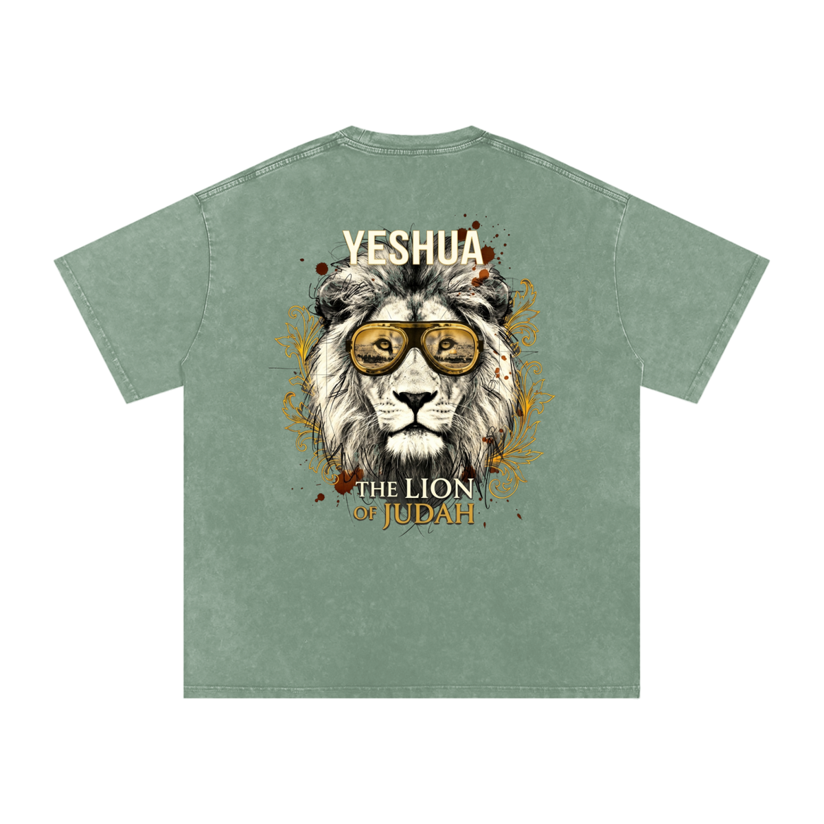Yeshua Snow Washed Oversized Cotton T-Shirt