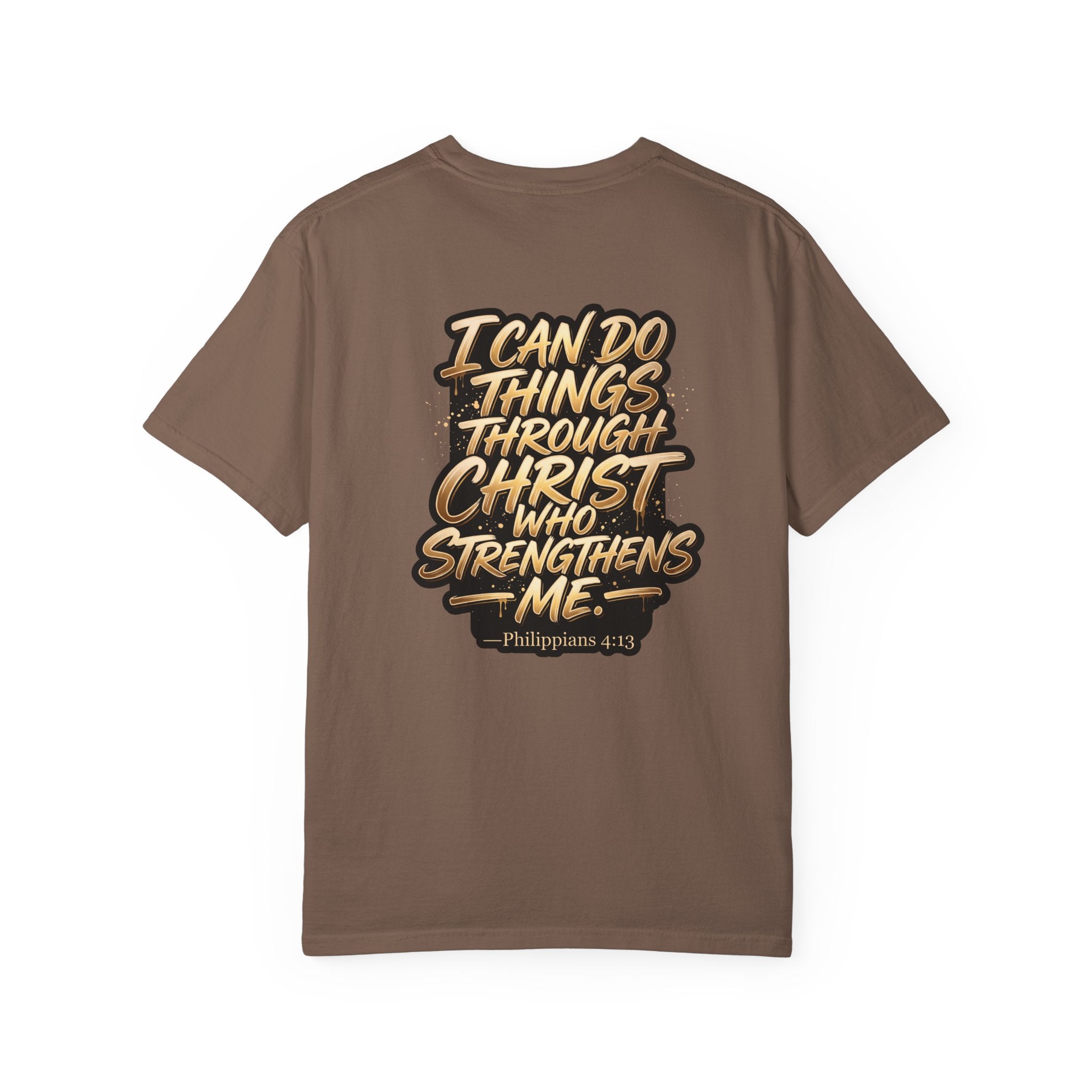 Christian Cross T-Shirt — "I Can Do All Things Through Christ" Scripture Tee