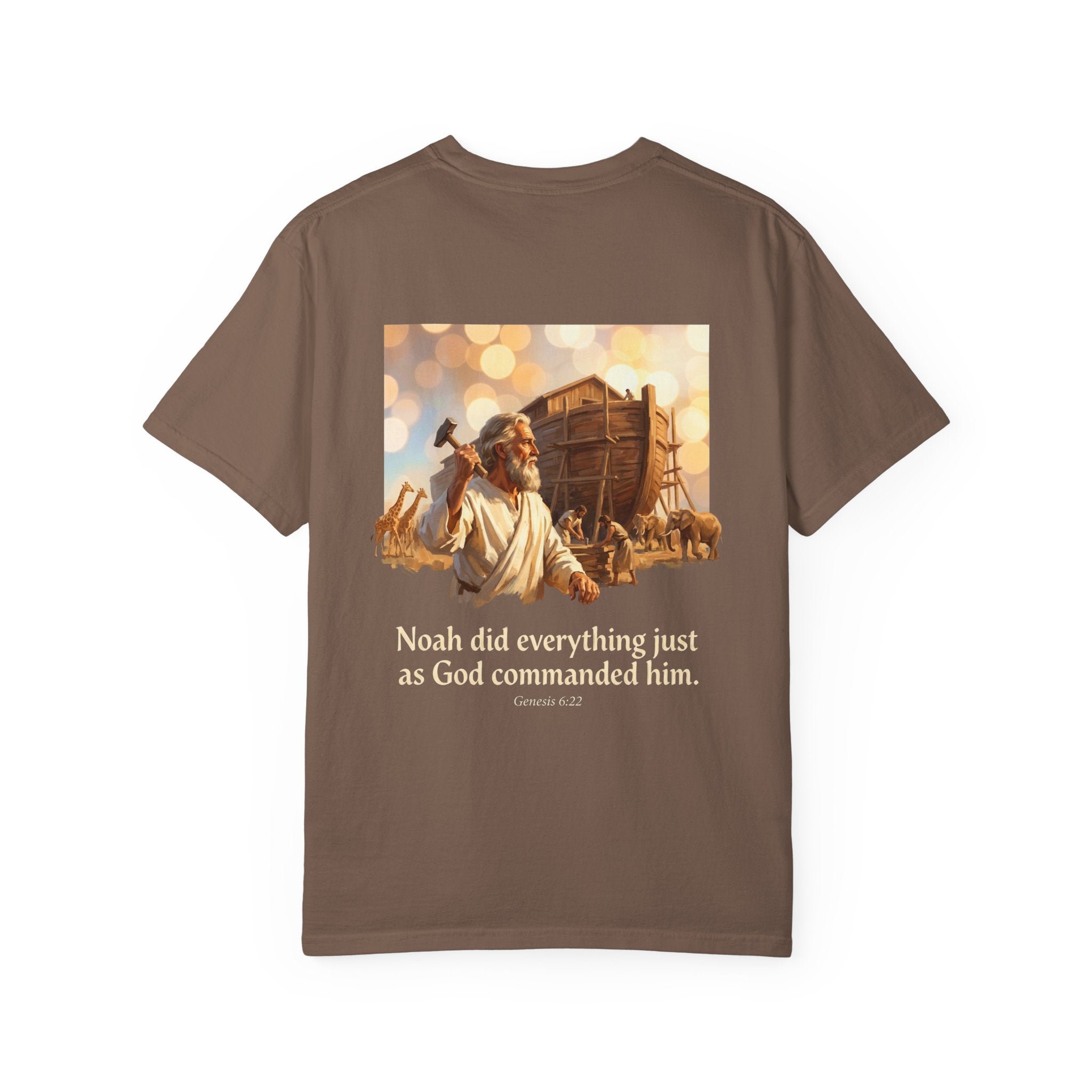 Noah's Ark Faith T-Shirt — "Noah did everything just as God commanded him."