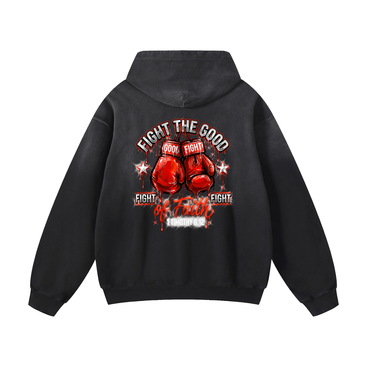 Fight the good Fight Heavyweight Sunfade Oversized Hoodie