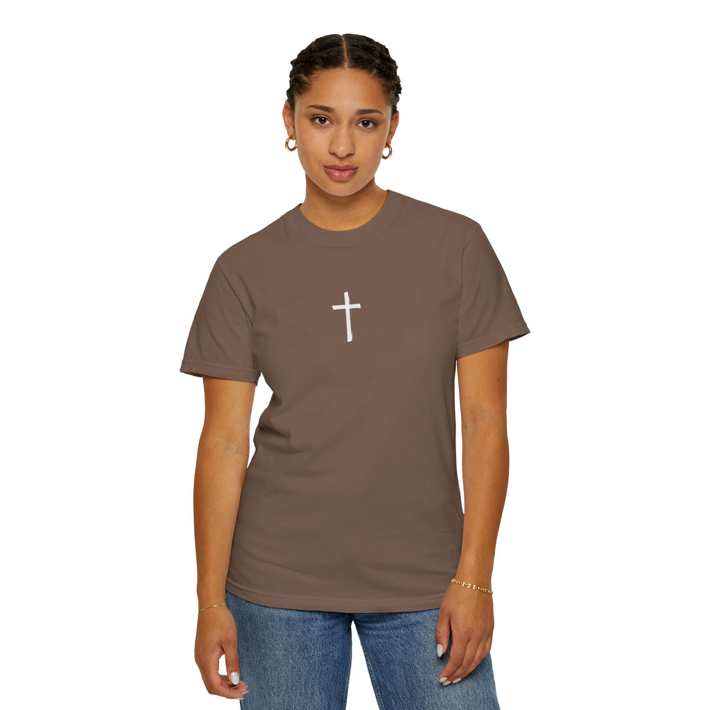 Christian T-Shirt — 'Look, I see heaven open and the Son of Man' Garment-Dyed Tee