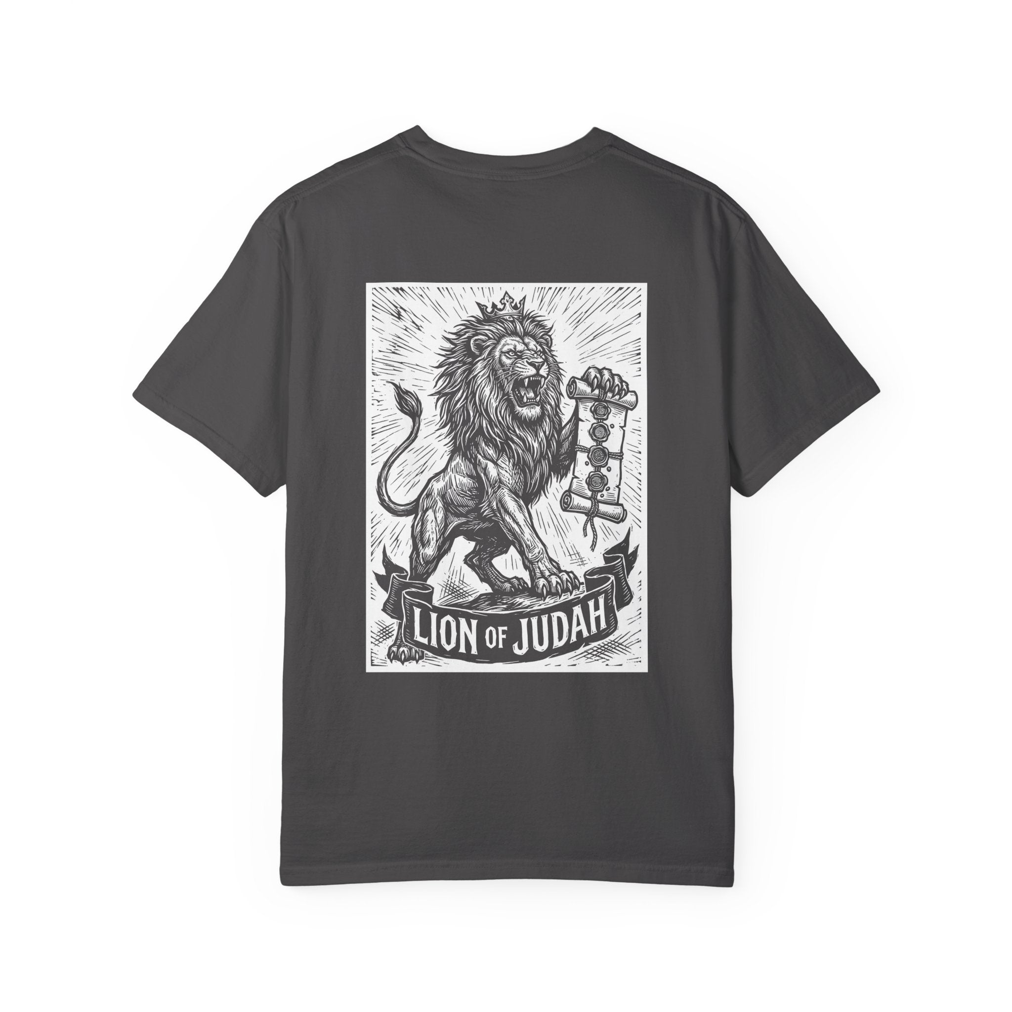 Lion of Judah T-Shirt — Graphic Christian Faith Tee with Flame Logo