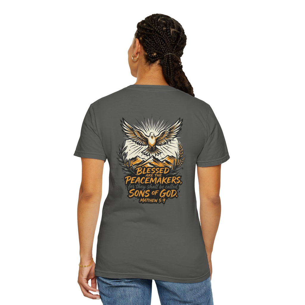 Blessed Peacemakers Dove T-Shirt — Matthew 5:9 Christian Tee