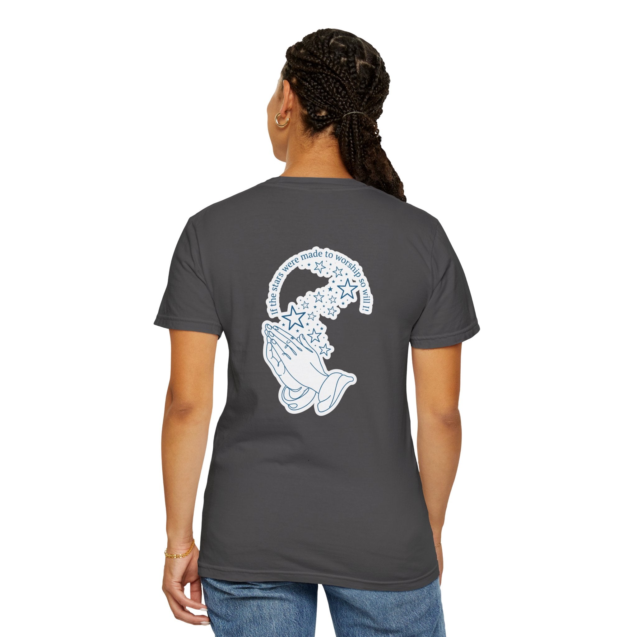 Praying Hands Cross T‑Shirt — Christian Faith Graphic Tee