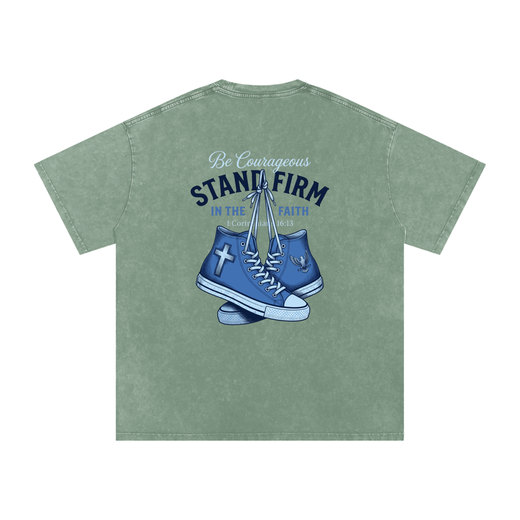 Stand firm Snow Washed Oversized Cotton T-Shirt