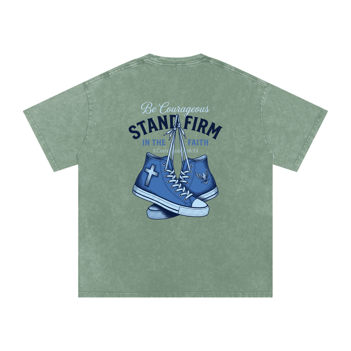 Stand firm Snow Washed Oversized Cotton T-Shirt