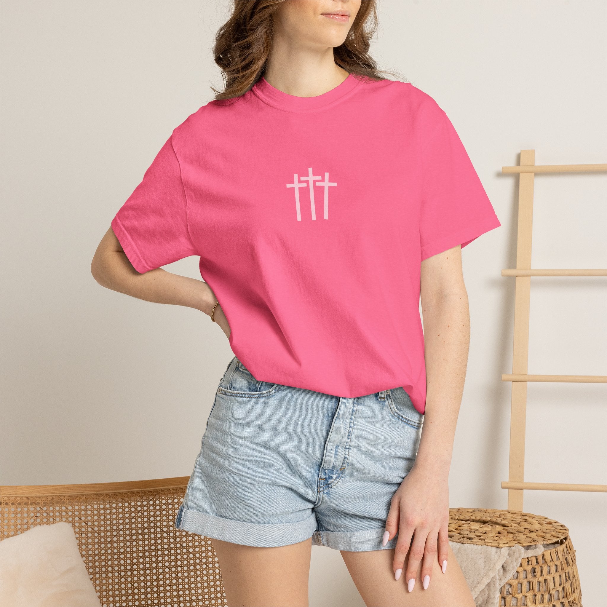 Walk by T-shirt | Christian Cross Tee Bright
