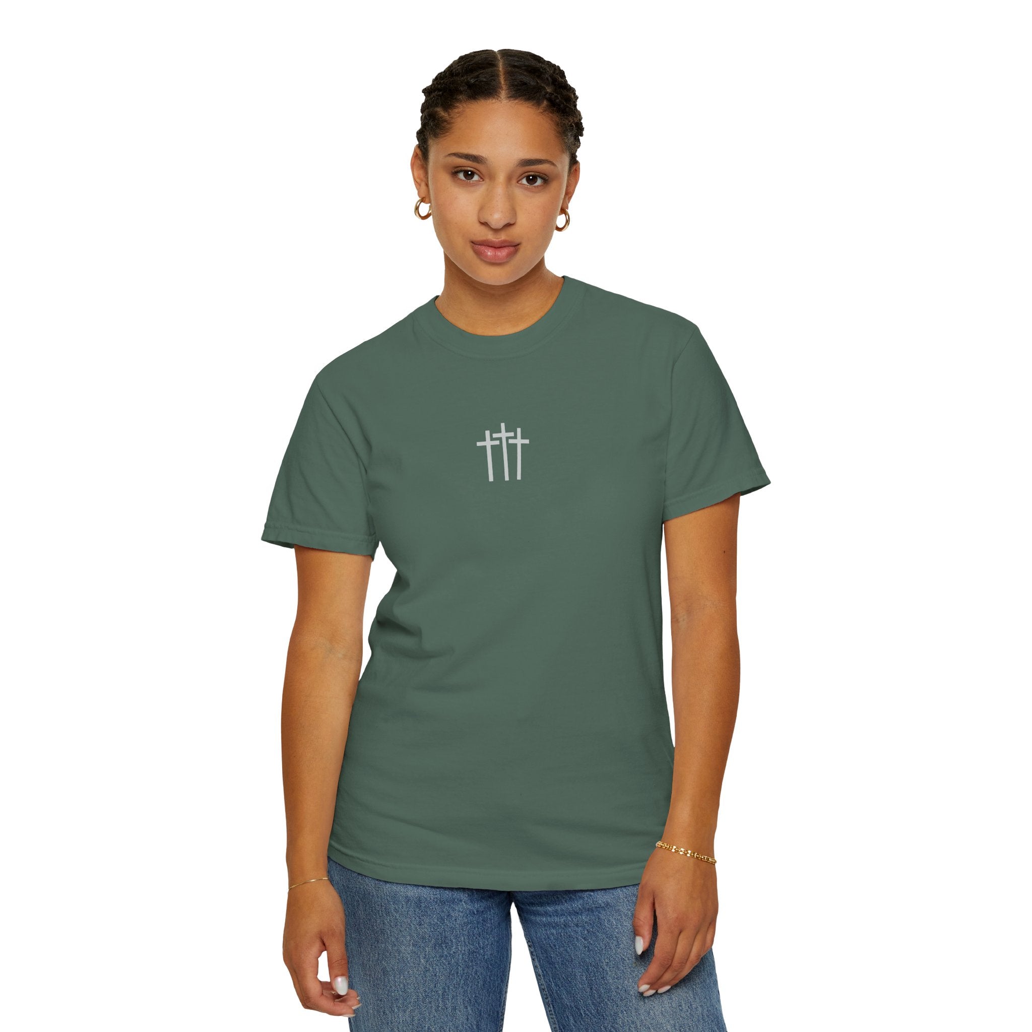 Christian T-Shirt — “The Light Shines in the Darkness” Faith Tee