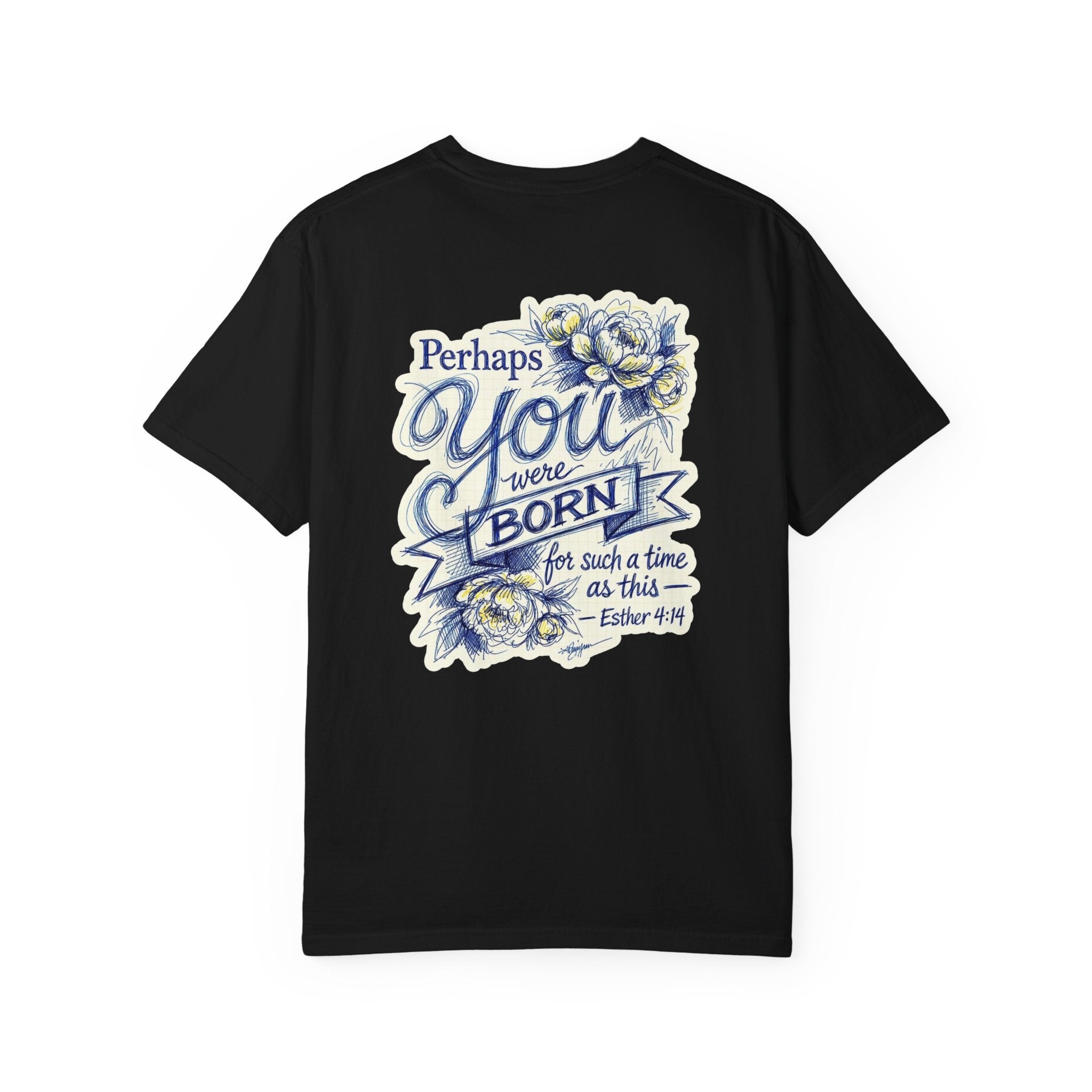 Religious T-Shirt - "Perhaps You Were Born for Such a Time as This" Christian Cross Tee