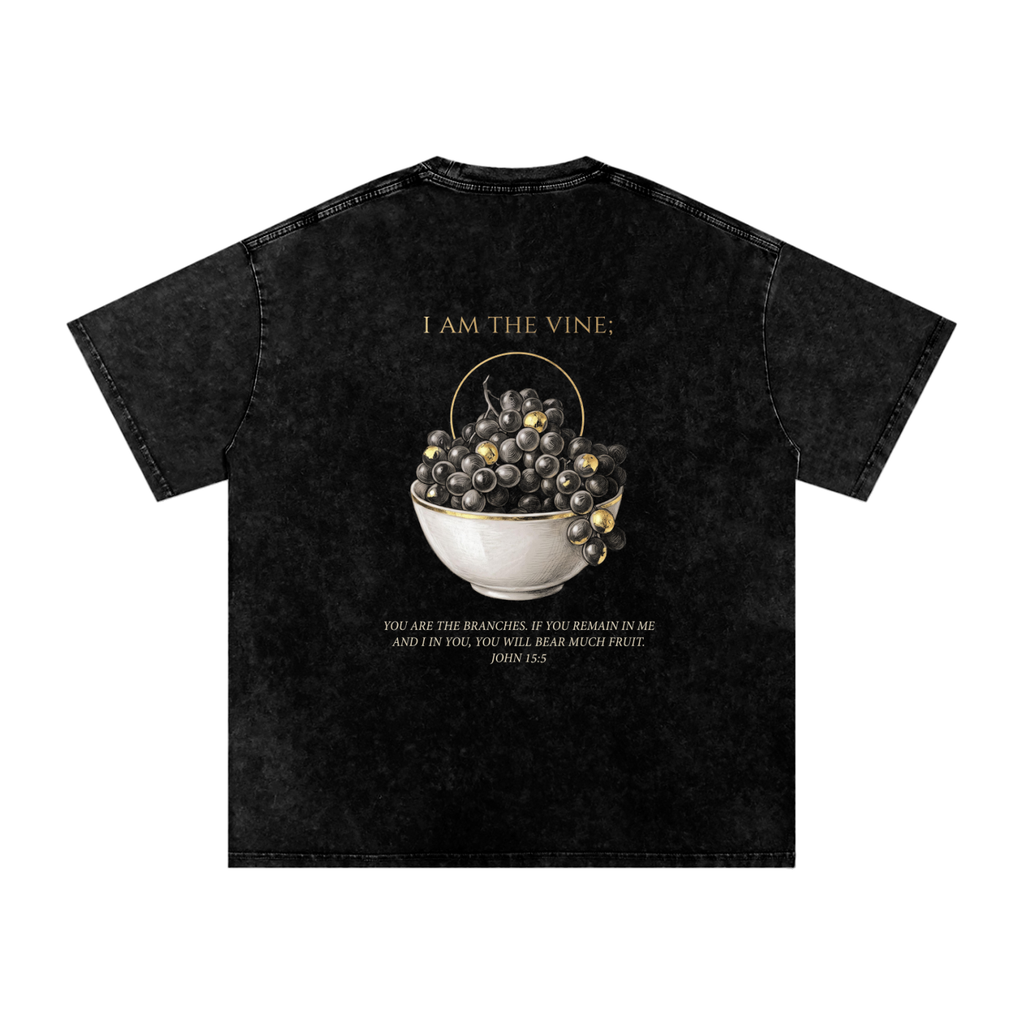 I am the Vine Snow Washed Oversized Cotton T-Shirt
