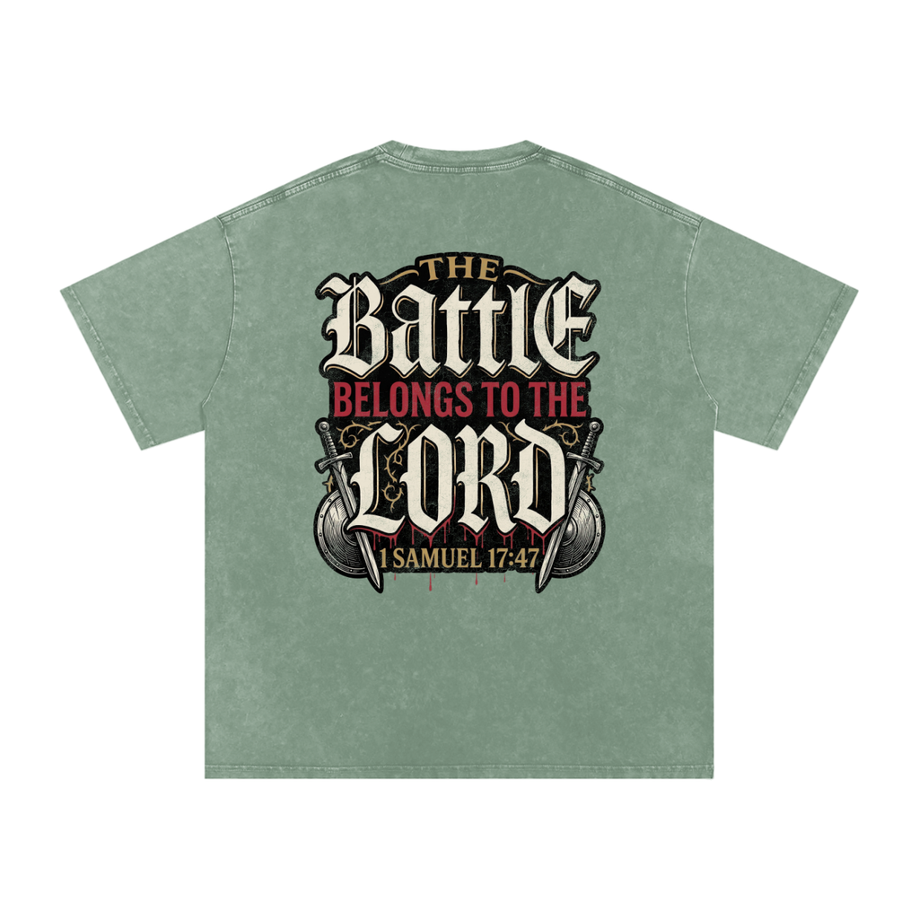 Battle Snow Washed Oversized Cotton T-Shirt