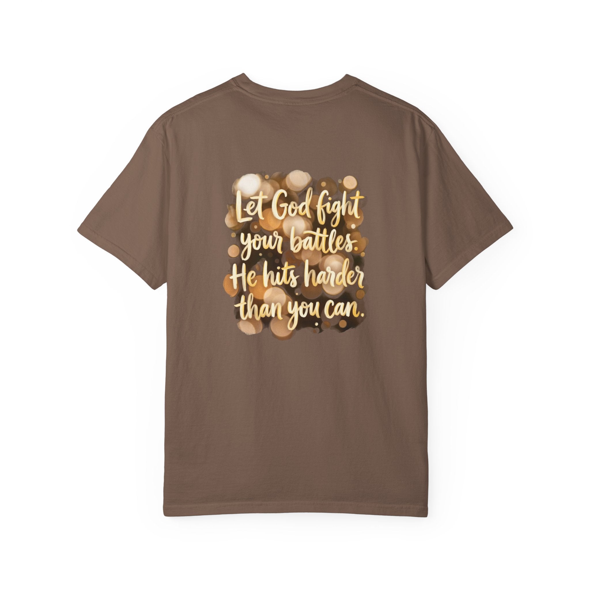 Christian Cross T-Shirt — “Let God Fight Your Battles” Inspirational Tee