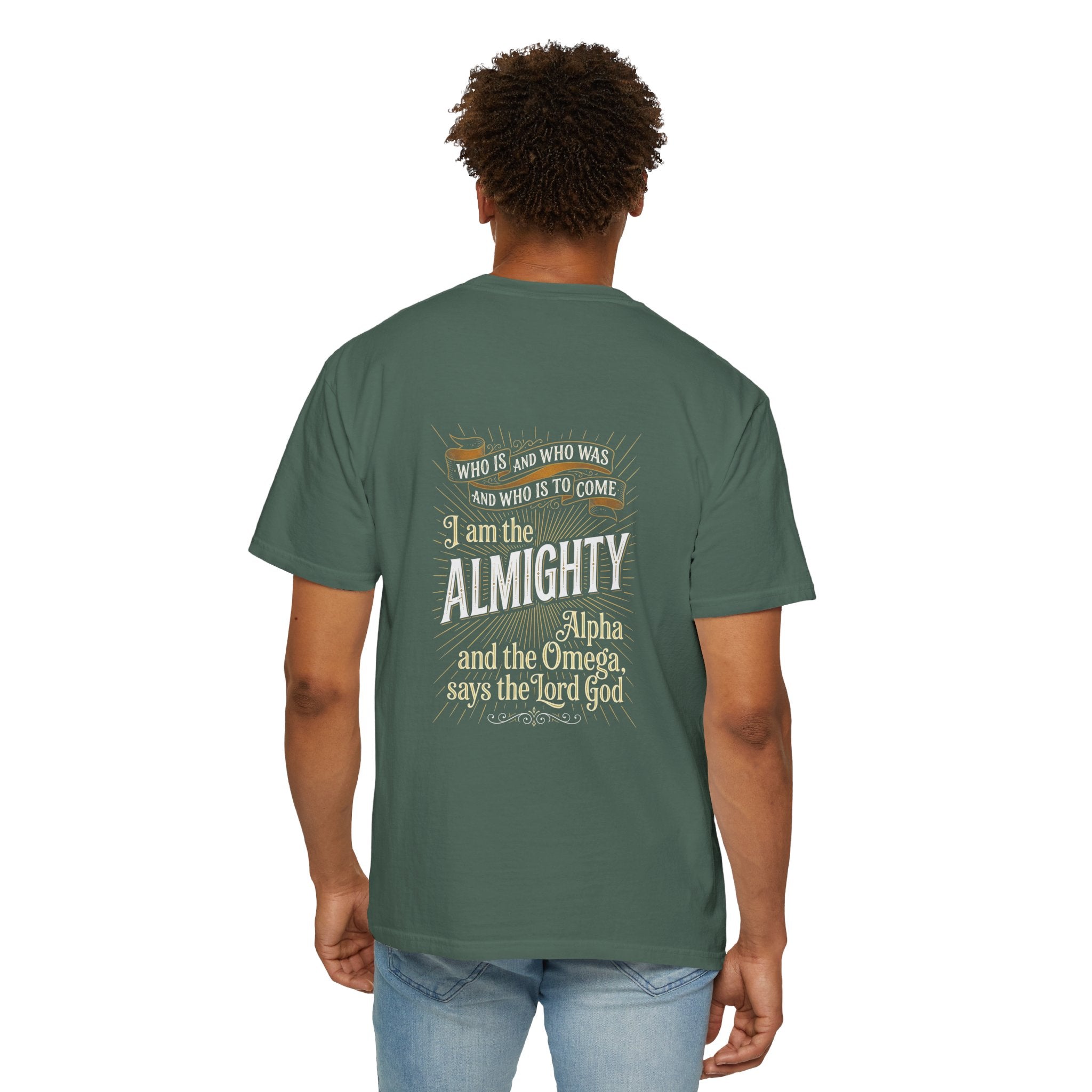 Almighty Cross T-Shirt — "I Am the Almighty" Scripture Tee