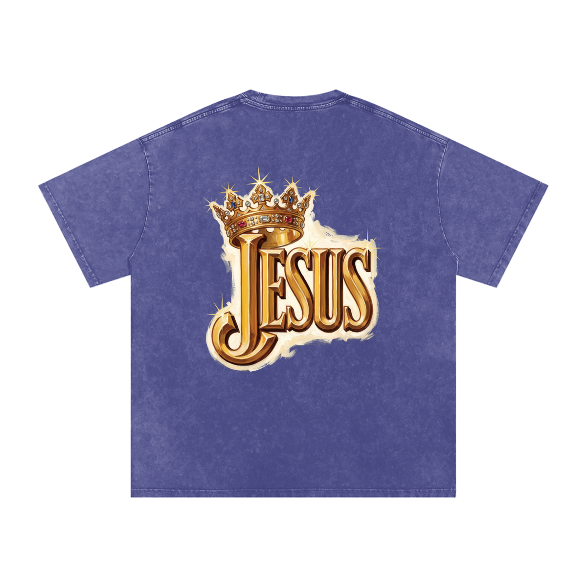 Jesus Snow Washed Oversized Cotton T-Shirt