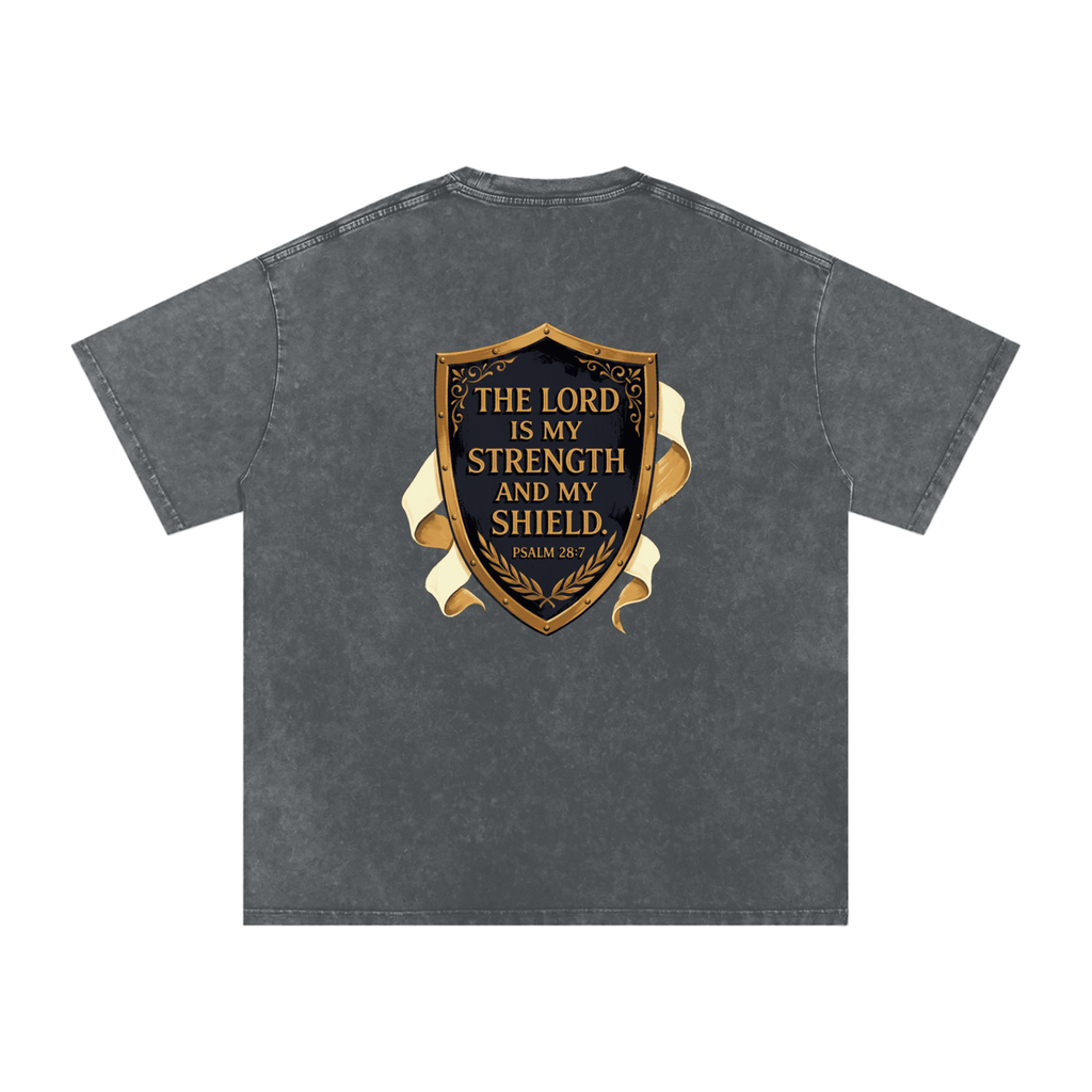 Shield Snow Washed Oversized Cotton T-Shirt