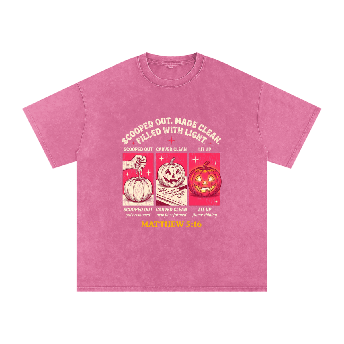 Scooped  out Snow Washed Oversized Cotton T-Shirt