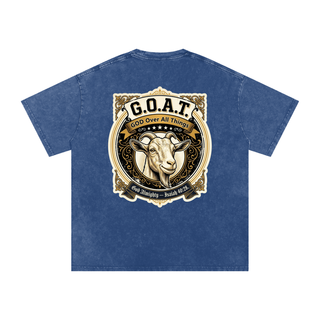 GOAT Snow Washed Oversized Cotton T-Shirt