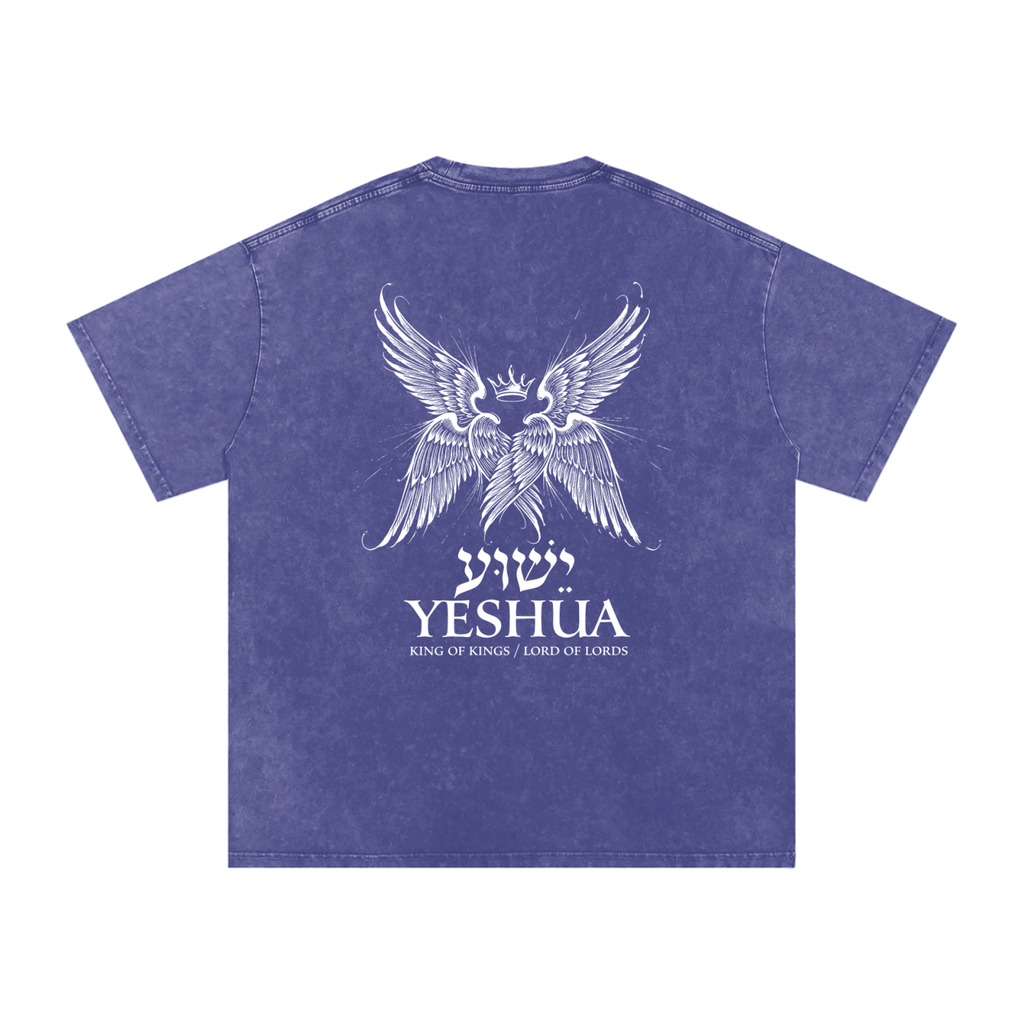 Yeshua Snow Washed Oversized Cotton T-Shirt