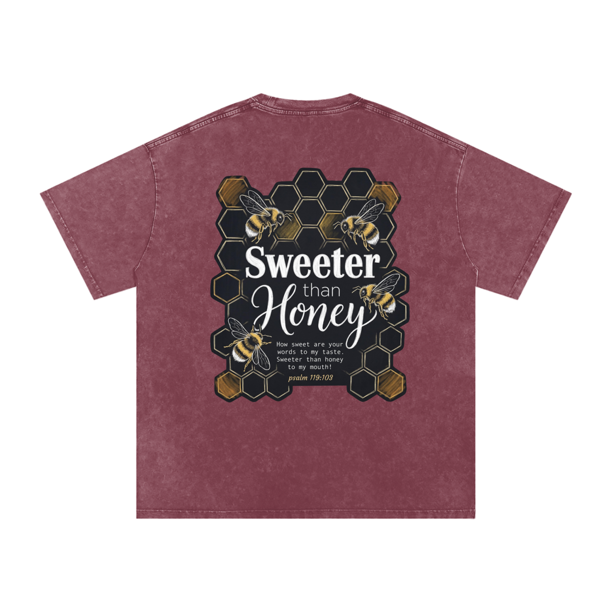 Honey Snow Washed Oversized Cotton T-Shirt