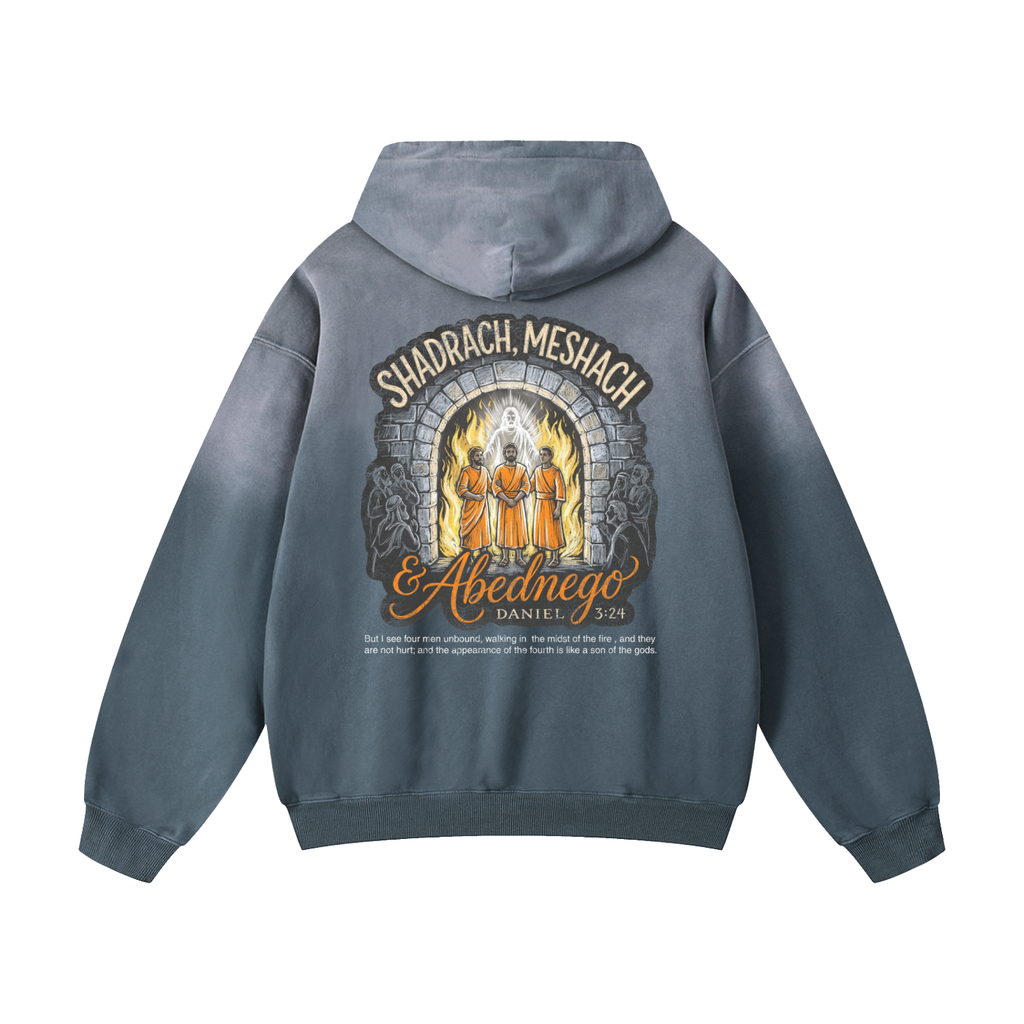 Shadrach Meshach and Abednego Heavyweight Sunfade Oversized Hoodie