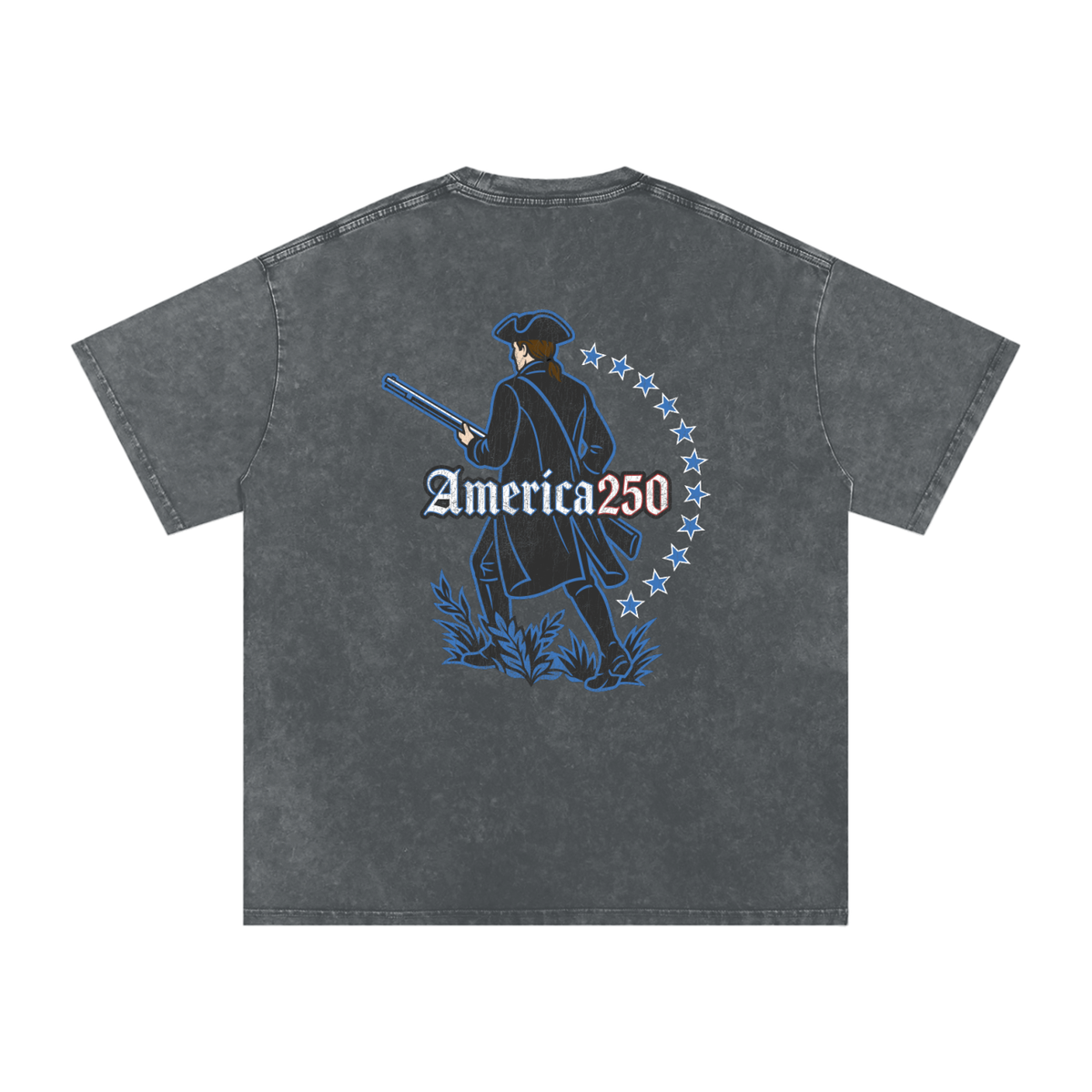 America Snow Washed Oversized Cotton T-Shirt