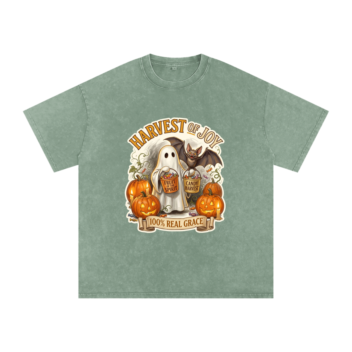 Candy Snow Washed Oversized Cotton T-Shirt