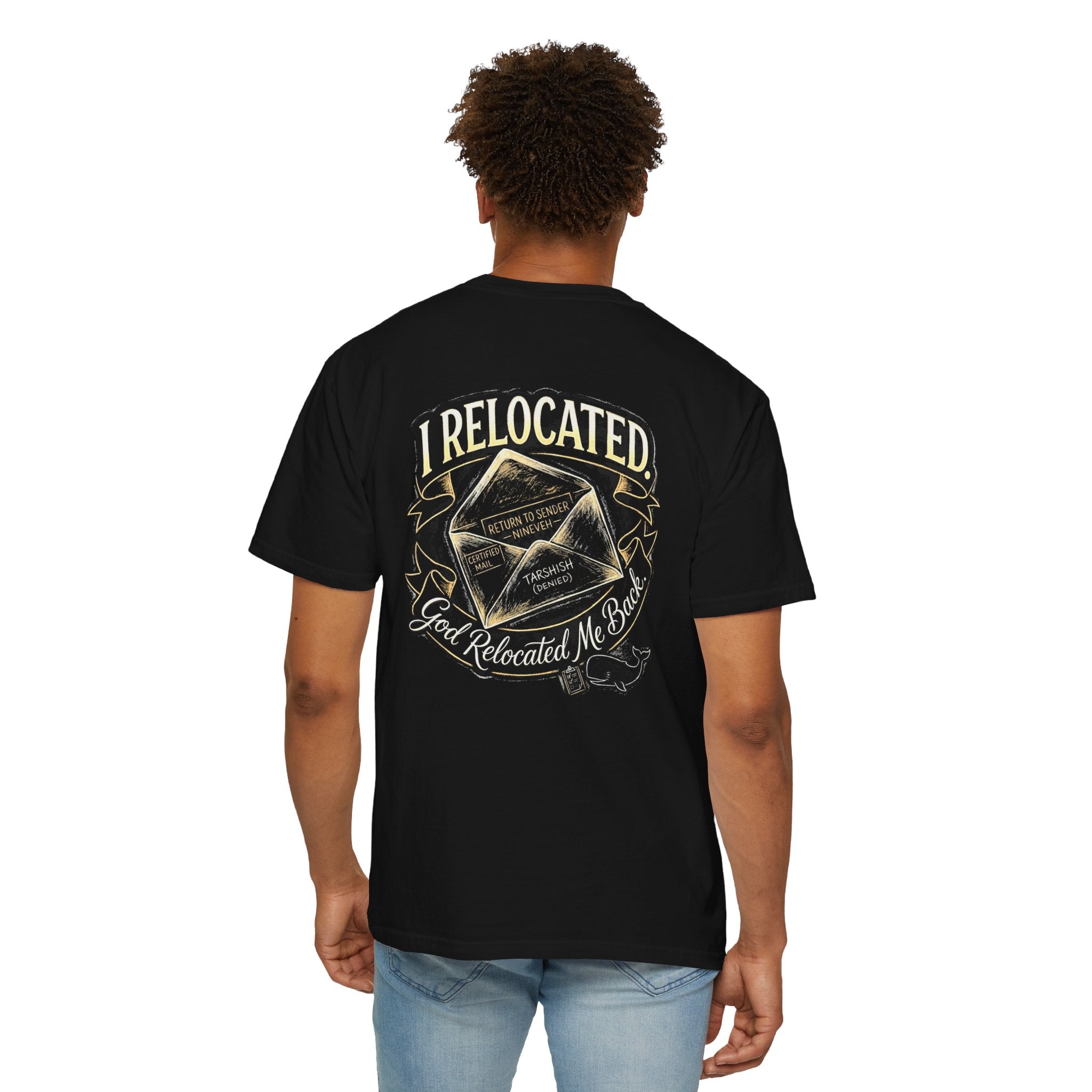 I Relocated T-Shirt — ‘I Relocated, God Relocated Me Back’ Christian Cross Graphic Tee