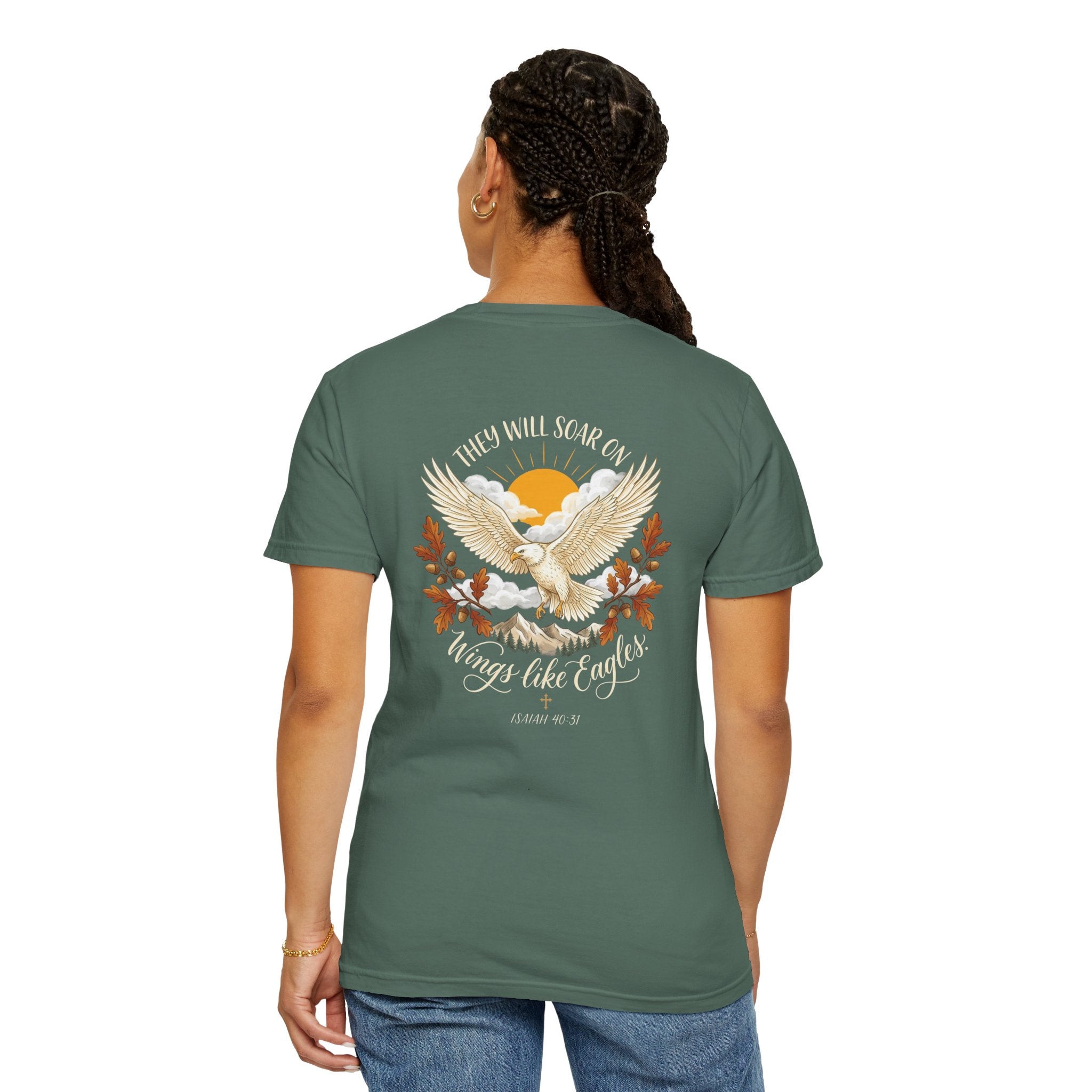 Christian Cross T-Shirt — "Knowledge of the Glory" Vintage Scripture Back Print