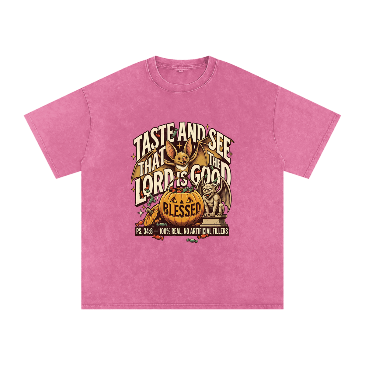 Taste Snow Washed Oversized Cotton T-Shirt