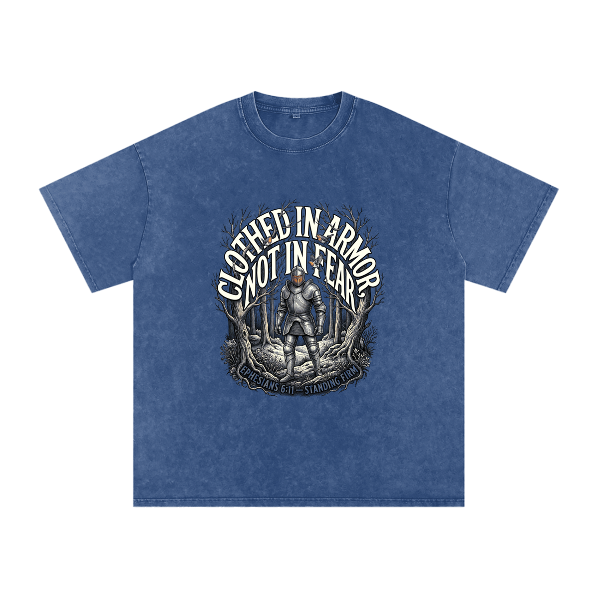 Knight Snow Washed Oversized Cotton T-Shirt