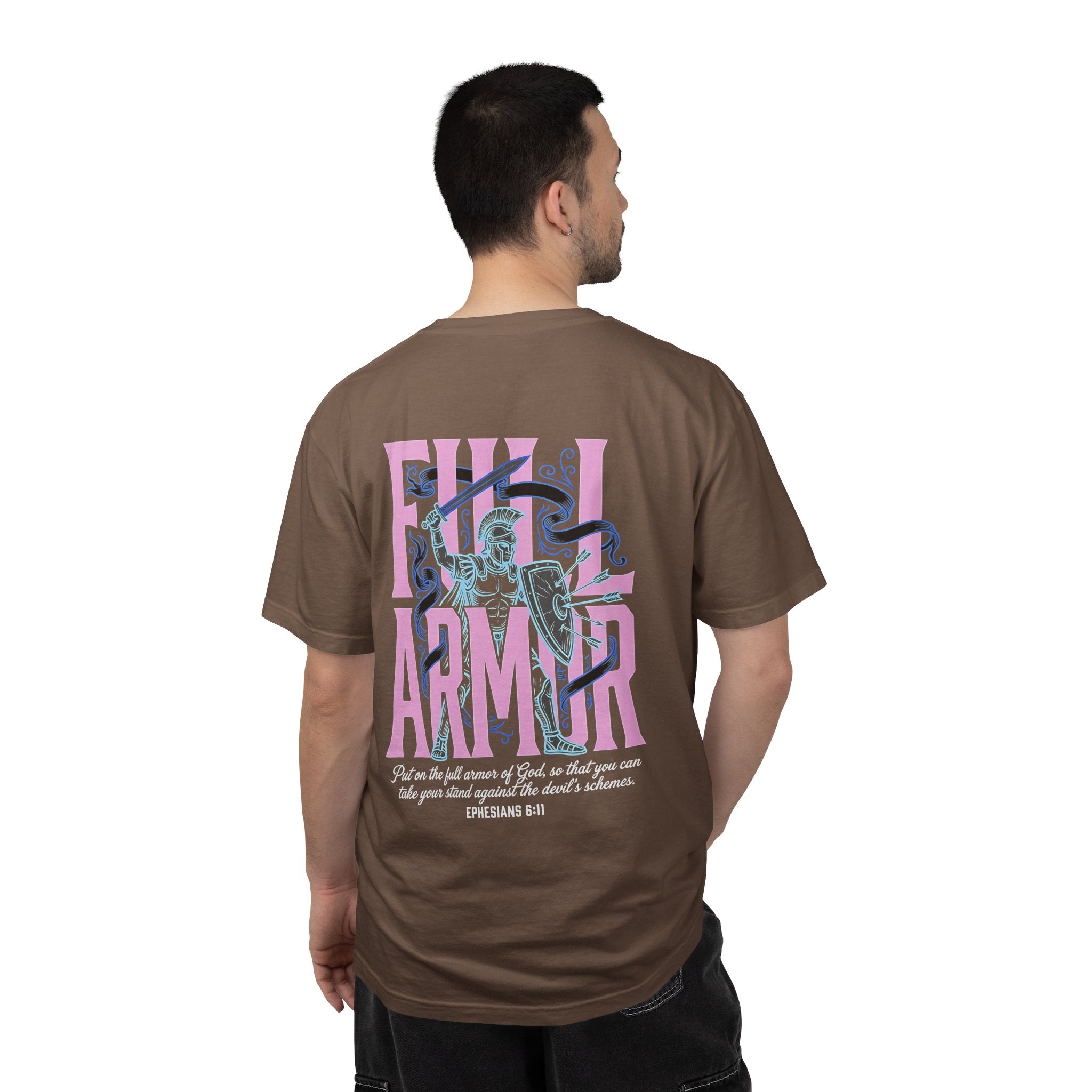 Full Armor T-Shirt — Christian Cross Graphic Tee (Ephesians 6:11)