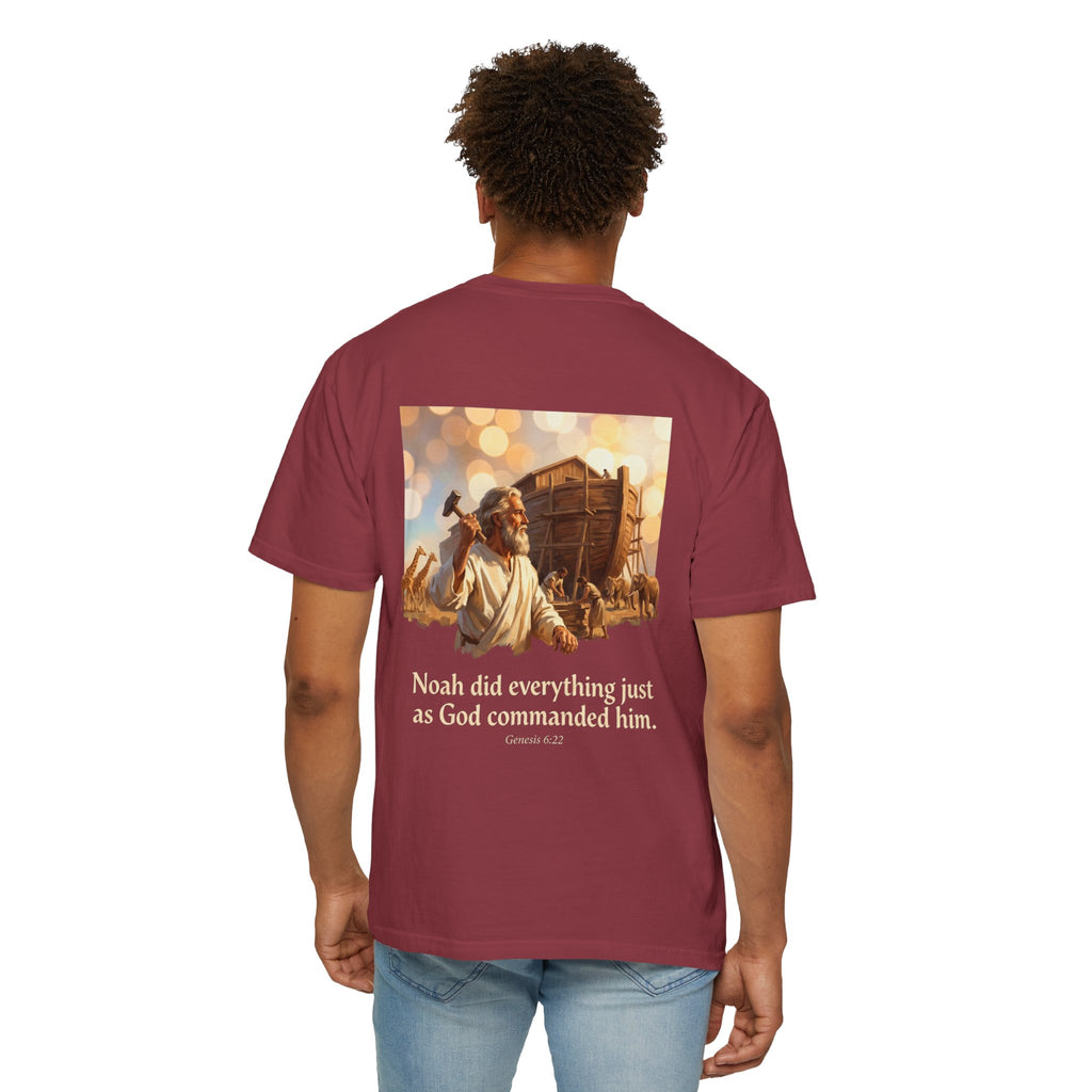 Noah's Ark Faith T-Shirt — "Noah did everything just as God commanded him."