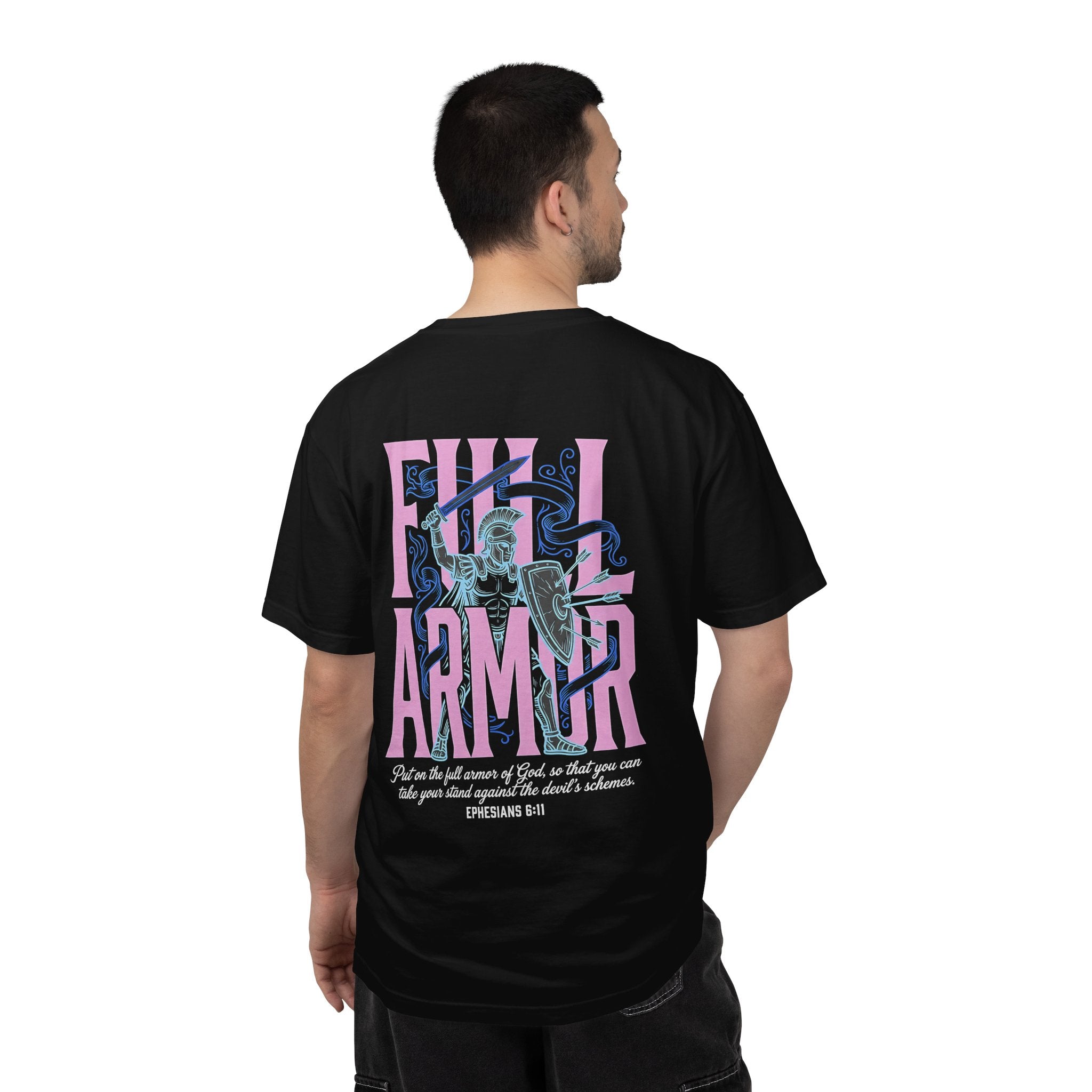 Full Armor T-Shirt — Christian Cross Graphic Tee (Ephesians 6:11)