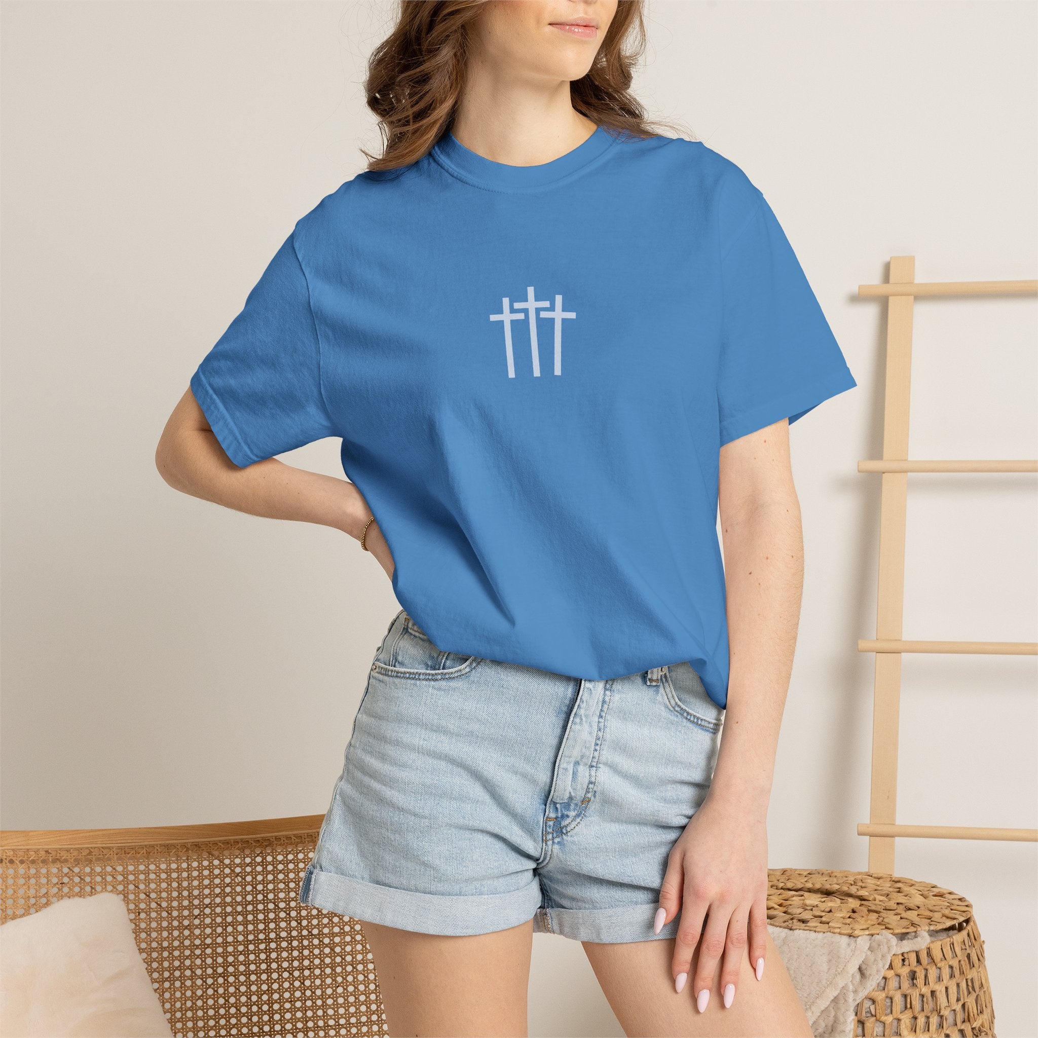 Walk by T-shirt | Christian Cross Tee Bright