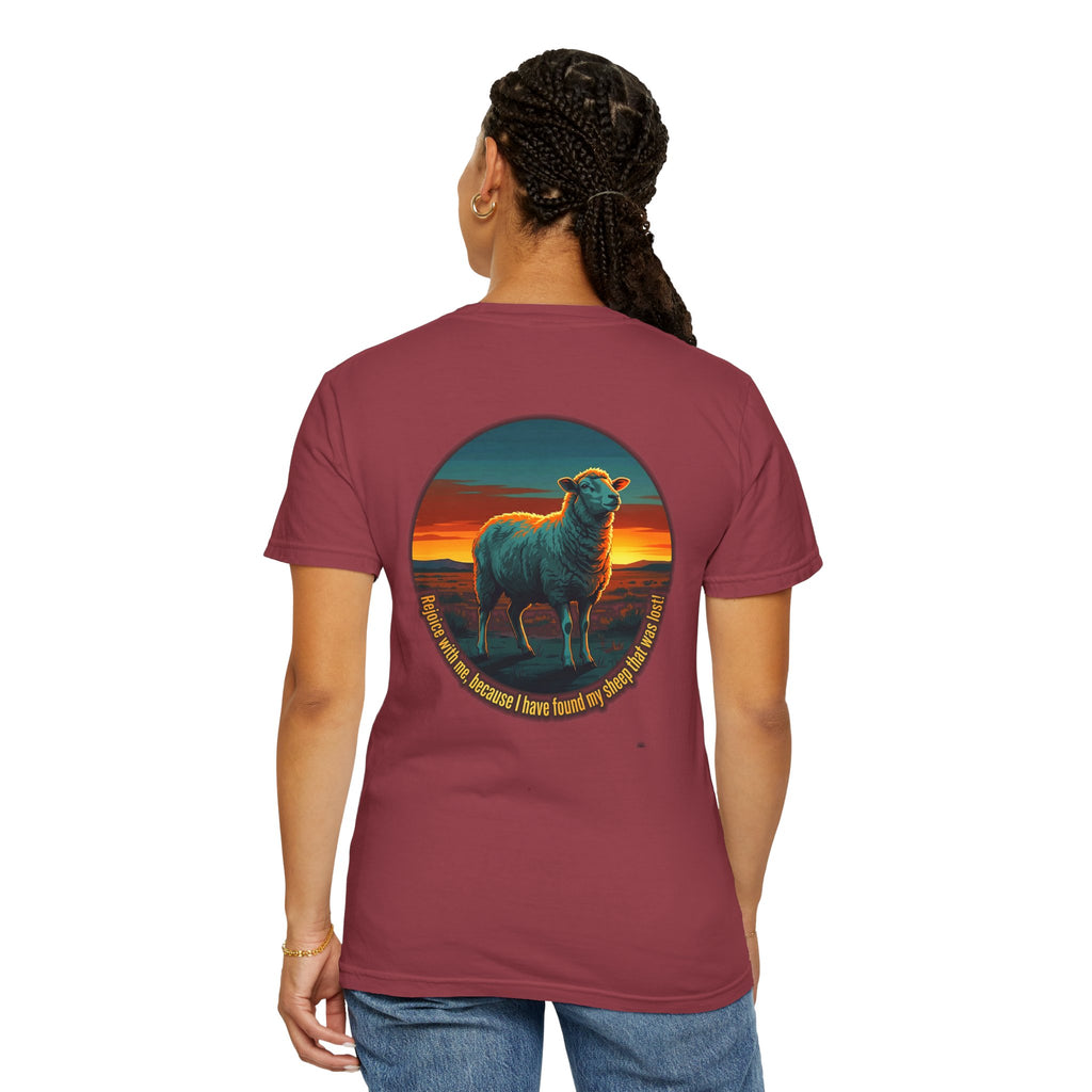 Christian Sheep T-Shirt — 'I Know My Sheep' Garment-Dyed Tee