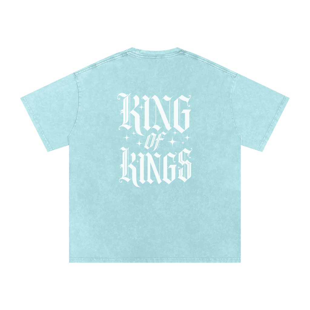 King of Kings Snow Washed Oversized Cotton T-Shirt