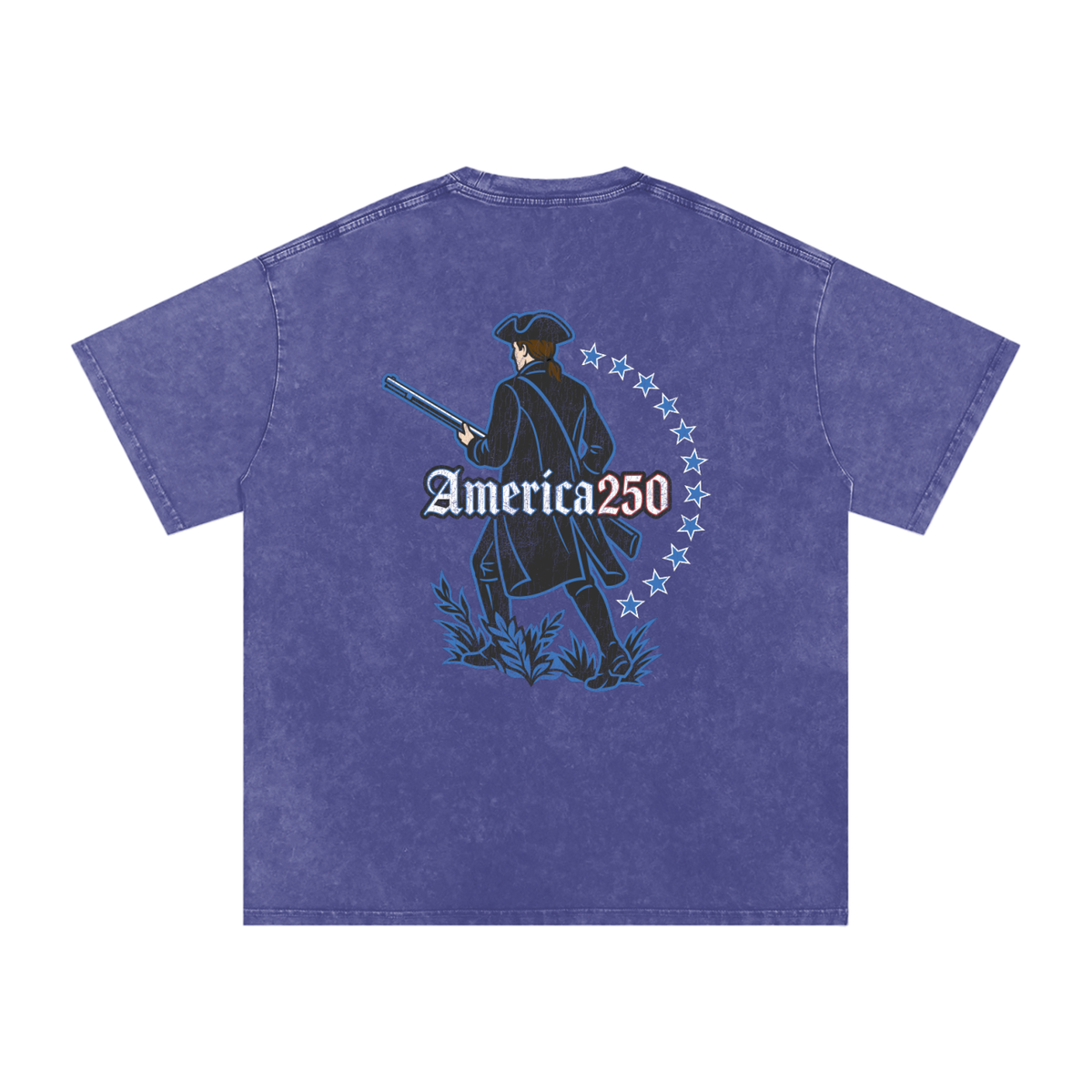 America Snow Washed Oversized Cotton T-Shirt